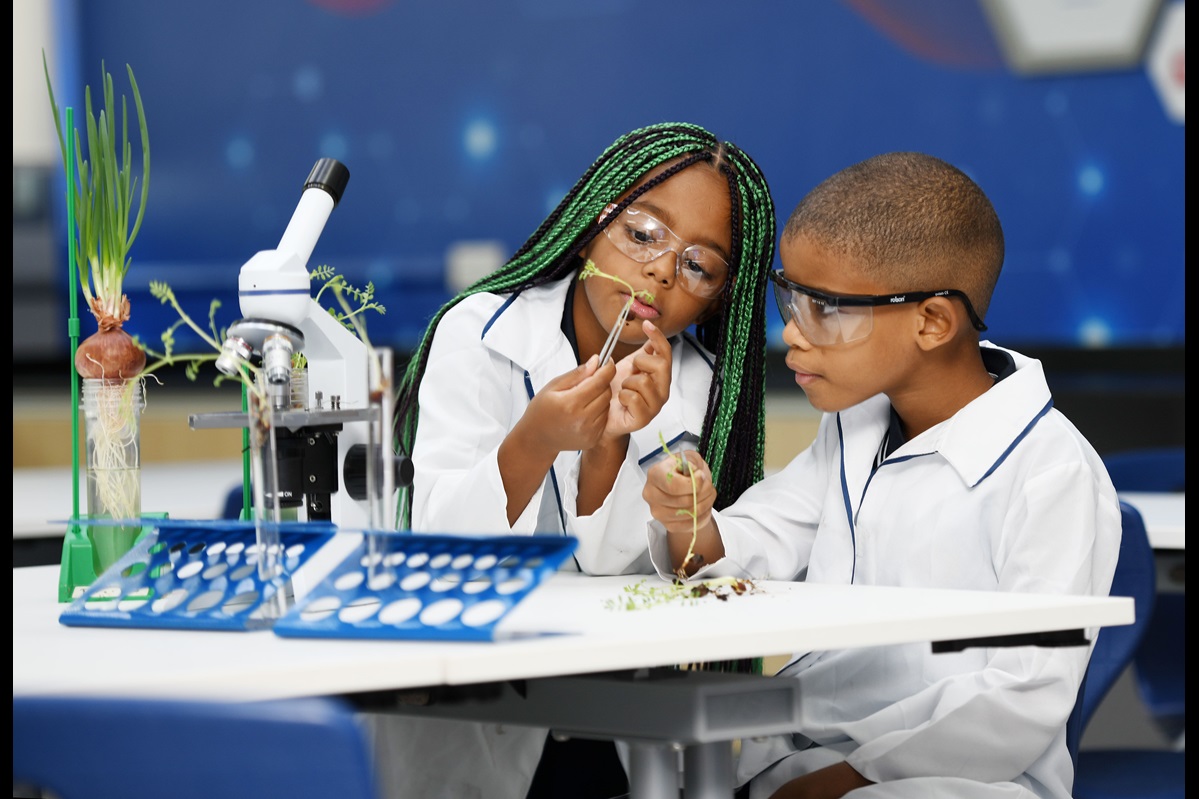 Students in Science class in GEMS Schools